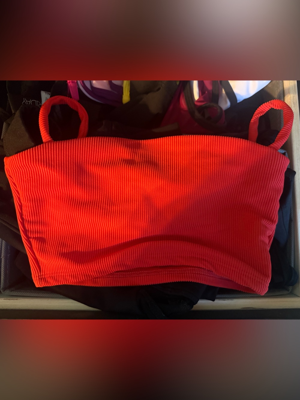 FIVE the Label - CHERRY RED - Ribbed cami crop top - EUC Youth XL CXL